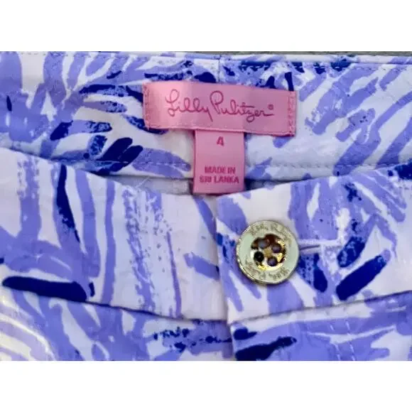 Lilly Pulitzer Kelly Ankle Skinny Pants Rock the Dock Print Size 4 Sailboat - Picture 4 of 5